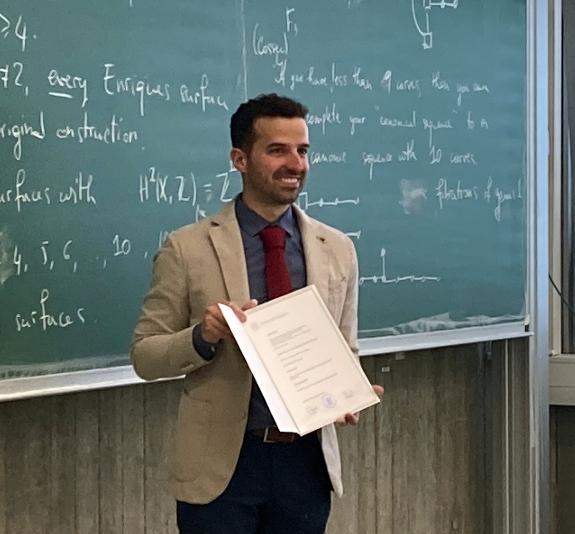 Urkundenübergabe Herr Dr. Veniani
