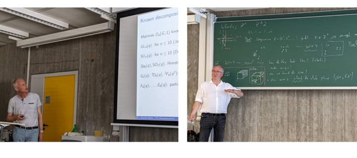 Prof. Gunter Malle und Prof. Klaus Altmann beim Vortrag